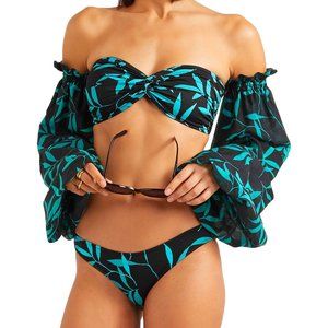 CAROLINE CONSTAS bikini with cotton & silk Sleeves
